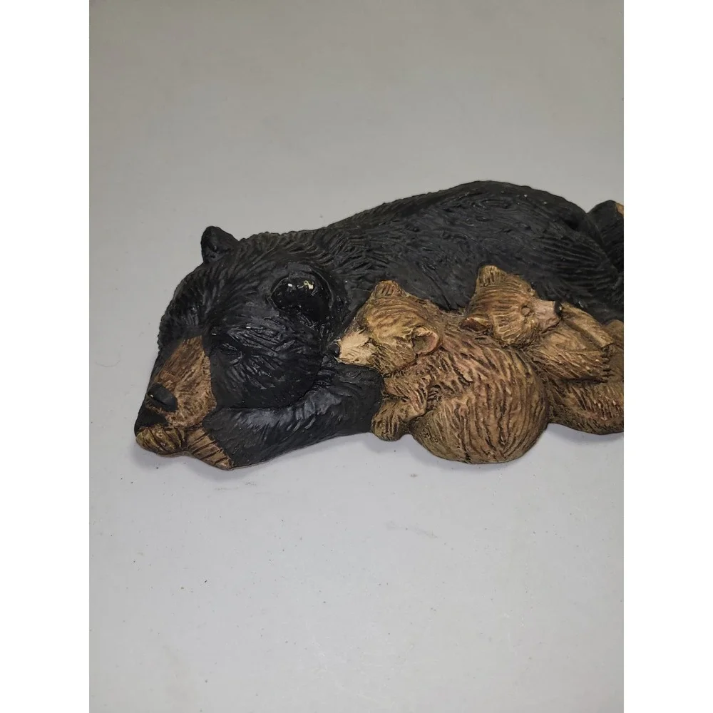 Vintage Mama Bear with Cubs Figure 6"x11" 2002 Telle M Stein - Picture 2 of 6